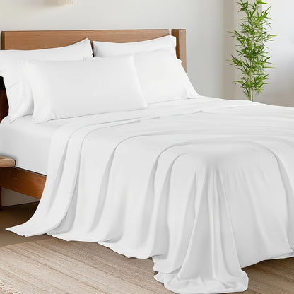 6pcs Bed Sheet Sets Blend Rayon Derived From Bamboo