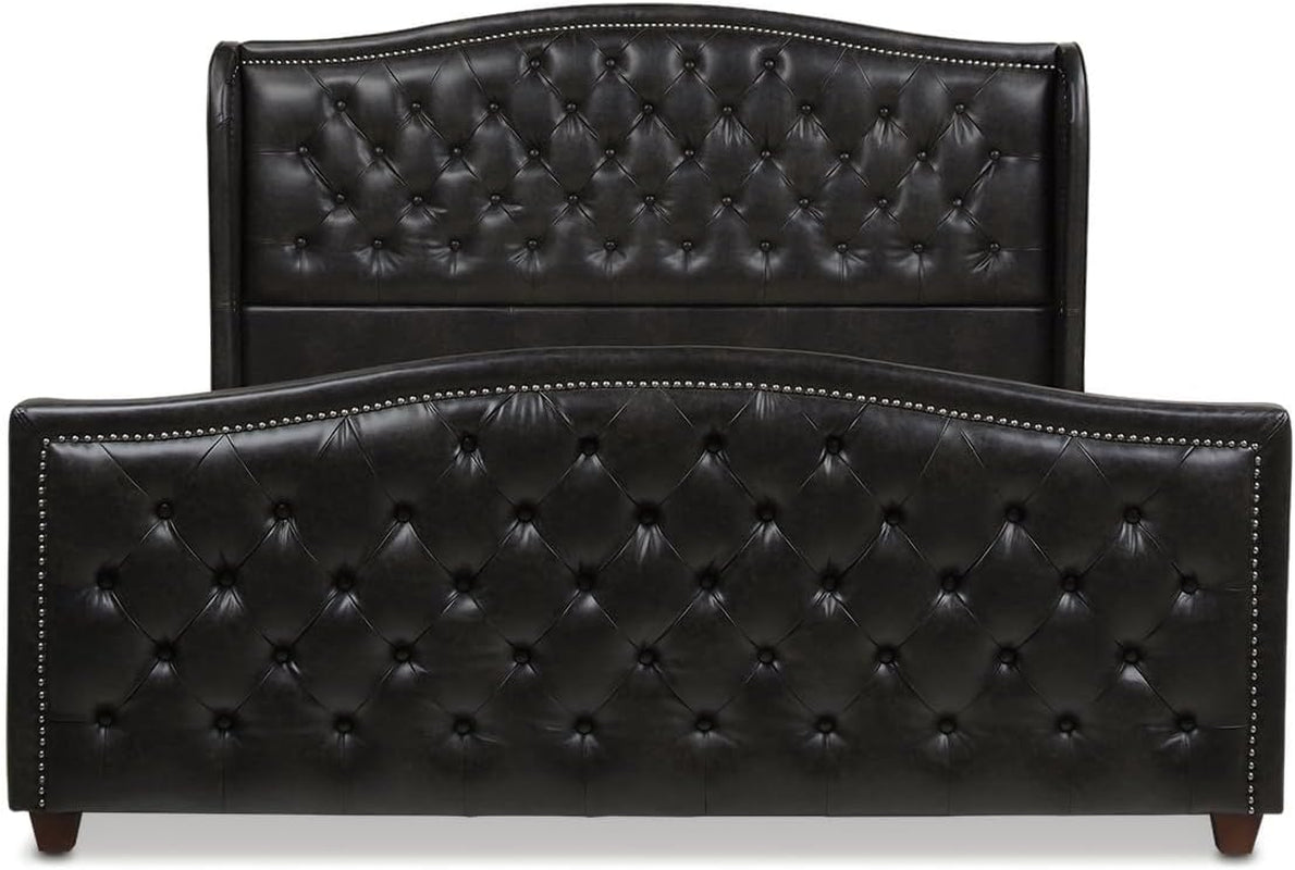 Marcella Upholstered Shelter Headboard Bed Set