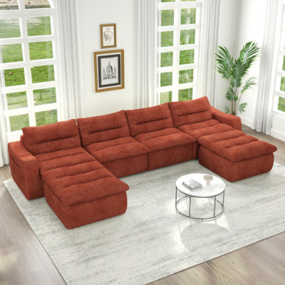 Compression Combined Sofa, Modern Lazy Style Combined Sofa, Comfortable Beanbag Sofa, Can Be Combined At Will, No Need To Assemble, Suitable For Living Room Yellow