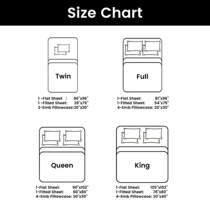 6pcs Bed Sheet Sets Blend Rayon Derived From Bamboo