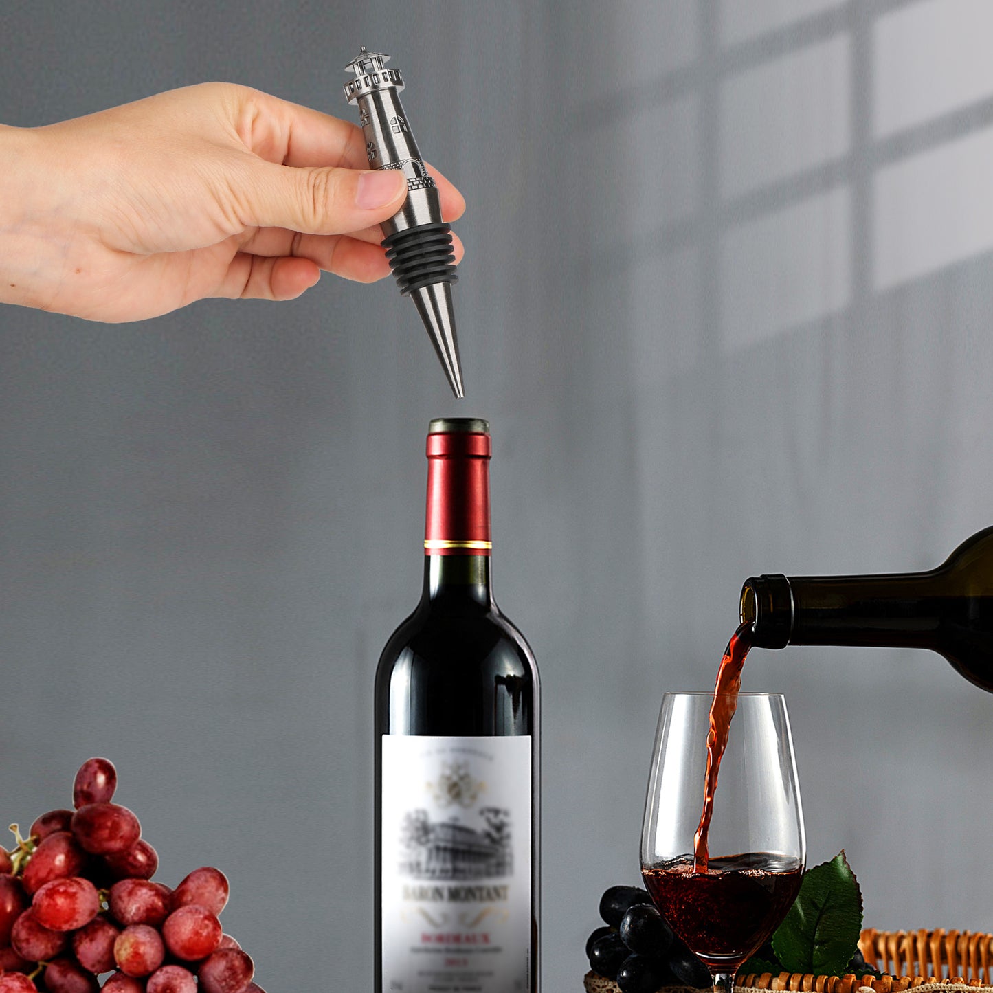 Creative Lighthouse Wine Stopper, Seals The Aroma Of Wine, Protects High-quality Wine, And Serves As A Premium Tool For Wine Preservation.