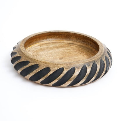 Dannel Handmade Wooden Bowl With Black Filler