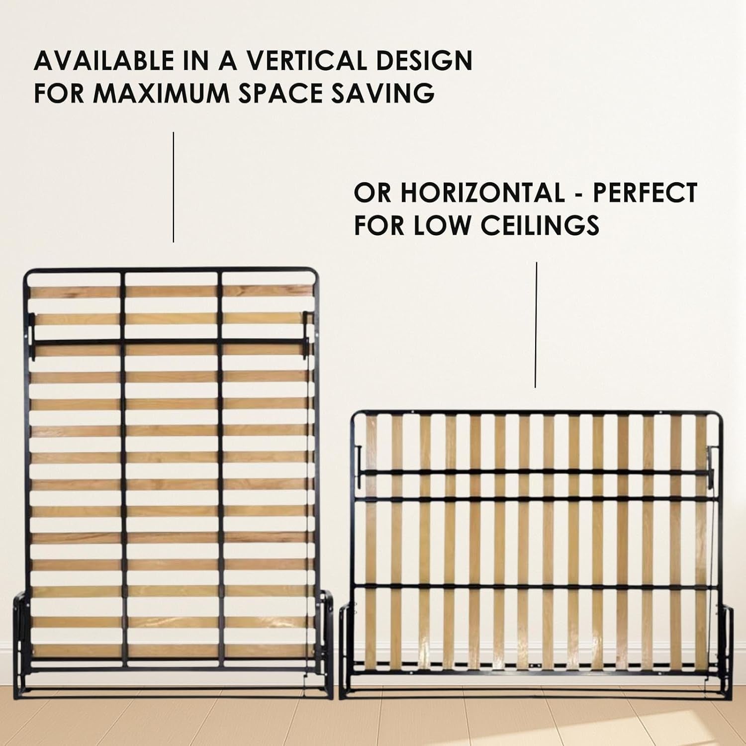 Murphy Bed - Murphy Bed Queen - Folding Bed - Horizontal - 60" X 80" - Classic