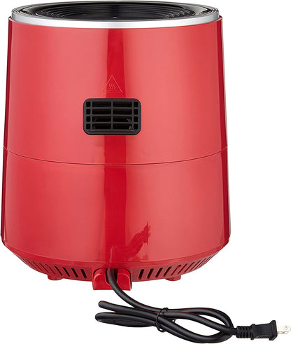 USA GW22957 7-Quart Electric Air Fryer with Dehydrator & 3 Stackable Racks, Digital Touchscreen with 8 Functions + Recipes, 7.0-Qt, Red/Silver