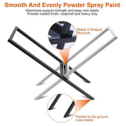 1Pc Firewood Log Rack 220LBS Steel Wood Lumber Storage Stacking Rack X Shape Storage Holder For Fireplace Firepit