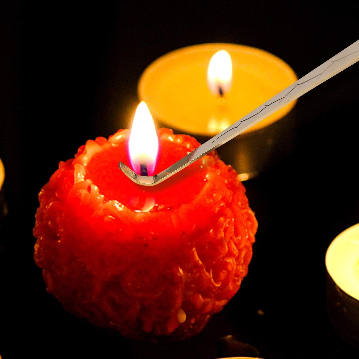 3 in 1 Candle Accessory Set - Wick Trimmer, Snuffer, Dipper with Gift Package for Candle Lovers (Champagne Gold)