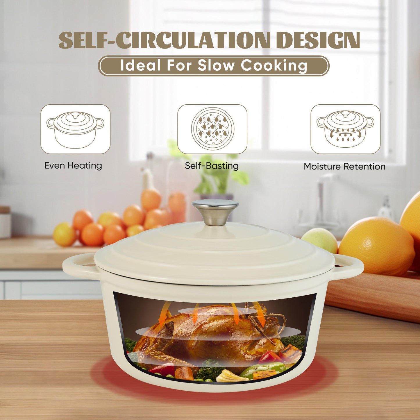 Cast iron 24cm cooking pot