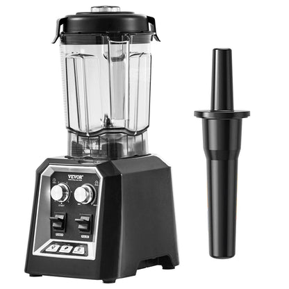 Professional Blender, Commercial Countertop Blenders, 68 Oz Jar Blender Combo, Stainless Steel 3 Functions Blender, For Frozen Drinks, Shakes, Smoothies, Peree, And Crush Ice, Black