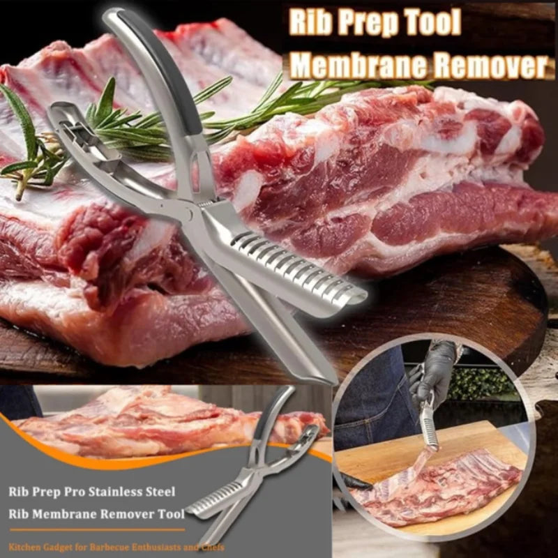 Rib Membrane Remover Stainless Steel Tool Kit He Ultimate Rib Prep Home Tool for Bbq Ergonomic Design for Easy Membrane Removal