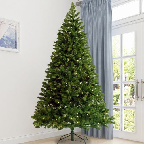 Pre-Installed Illuminated Christmas Tree 6 Foot Faux Hinged Christmas Tree With Foldable Stand