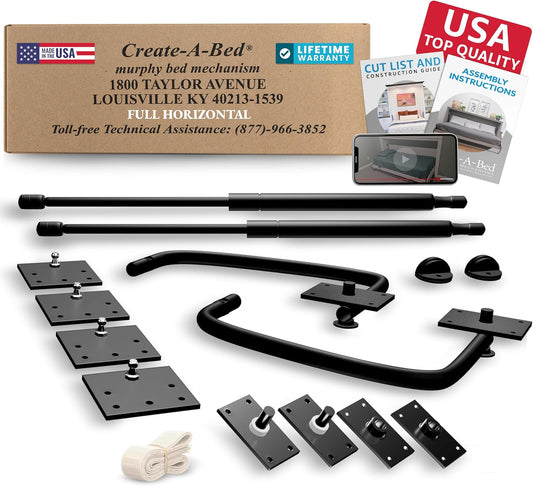 Full Size Deluxe Murphy Bed Kit, Horizontal