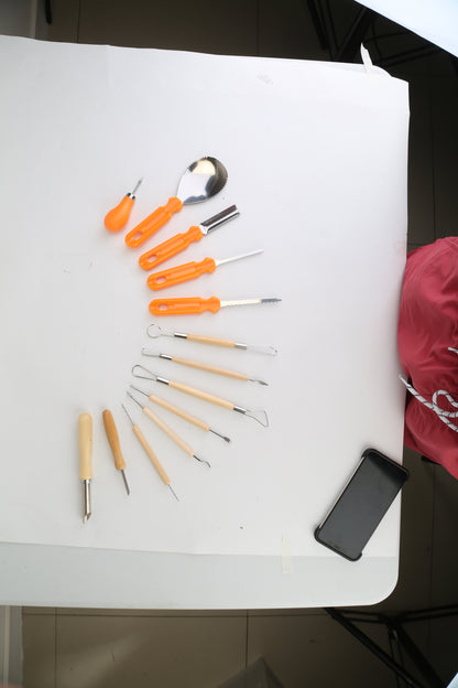 13Pcs Halloween Pumpkin Carving Kit Stainless Steel Carving Kit Pumpkin Sculpting Cutting Kit Halloween Decorative Tools