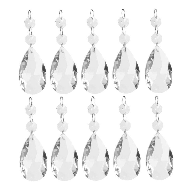 10 Pieces Of Clear Crystal Chandelier Prism Pendant Ball Pendant