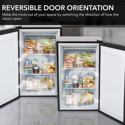 CUF-301SS Energy Star 3.0 Cubic Feet Upright Freezer, 21" D X 19.5" W X 33.5" H, 3, Stainless Steel
