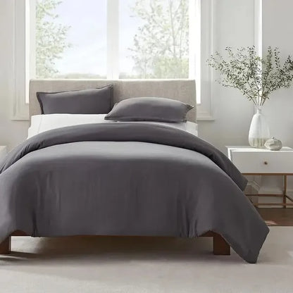 Serta Simply Clean Pleated Duvet Cover Queen