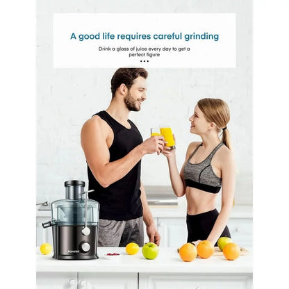 Juicer Machines , Max 1200W Centrifugal Juicer Extractor with 3-Inch Wide Feed Chute & Anti-Drip for Fruit and Vegetable, Stainless Steel, 800W