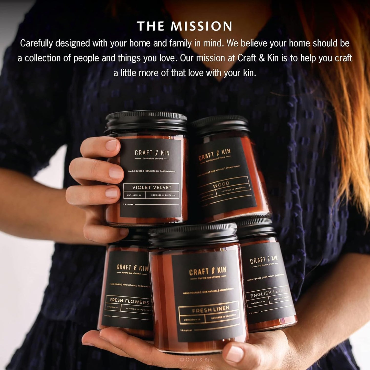 Christmas Scented Candles for Men | Premium Whiskey Caramel Winter Candle | All-Natural Scent for Home | Long Lasting Holiday Candles with 45 Hour Burn Time, 8Oz