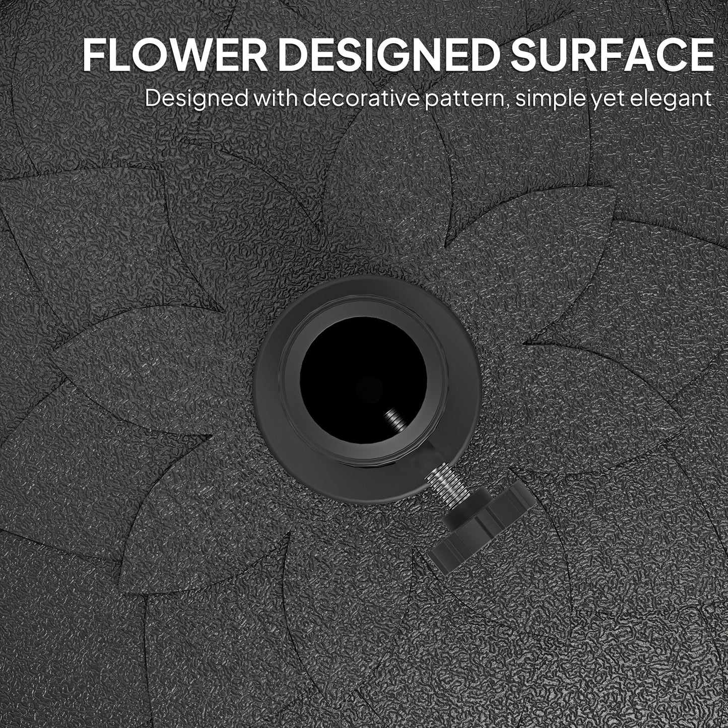 Round Patio Umbrella Base, 26 Lbs Resin Umbrella Stand Base, Heavy Duty Patio Umbrella Holder For 1.31.51.9 Umbrella Poles For Outdoor, Lawn, Poolside, Black