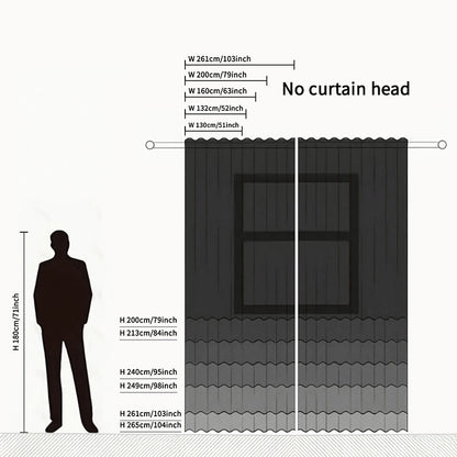 2 Pieces Elegant European Blackout Curtains - Simple Beige Velvet Decor Embroidery, UV Protection, Machine Washable Living Room And Bedroom, Light Control