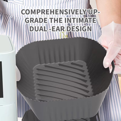 Non-Stick Rectangular Air Fryer Basket Easy Clean Air Fryer Silicone Pot Air Fryer Basket Suitable for Air Fryer