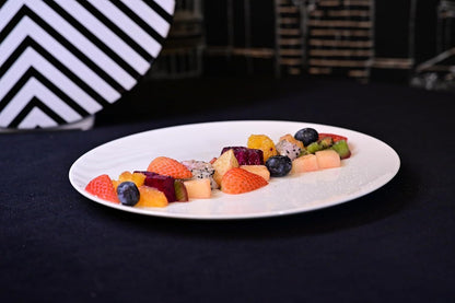 Lily Bone China Dinnerware Set, 16 Pieces, Service, For 4 White Plates, Dishes, Bowls Set, Microwave And Dishwasher Safe