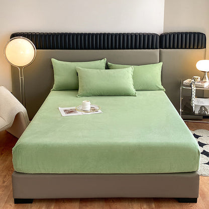 Solid Color Class A Anti-static Heavy Weight Milk Fiber Fitted Sheet