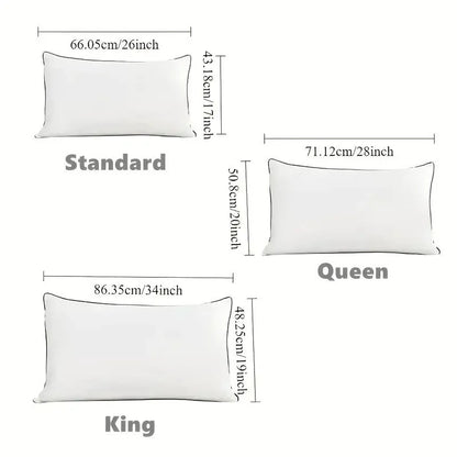 2 Pieces Bed Pillows Grey-QUEEN