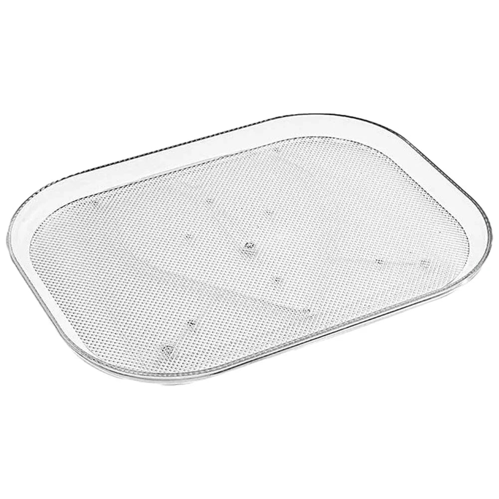 Turntable Organizer Lazy Susan for Refrigerator 360 Rotatable Rectangle Storage Rack Clear Turntable Rack for Kitchen Cabinet