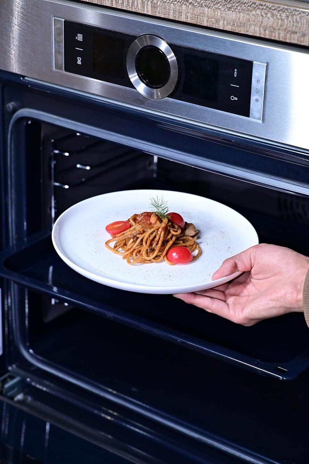 Lily Bone China Dinnerware Set, 16 Pieces, Service, For 4 White Plates, Dishes, Bowls Set, Microwave And Dishwasher Safe