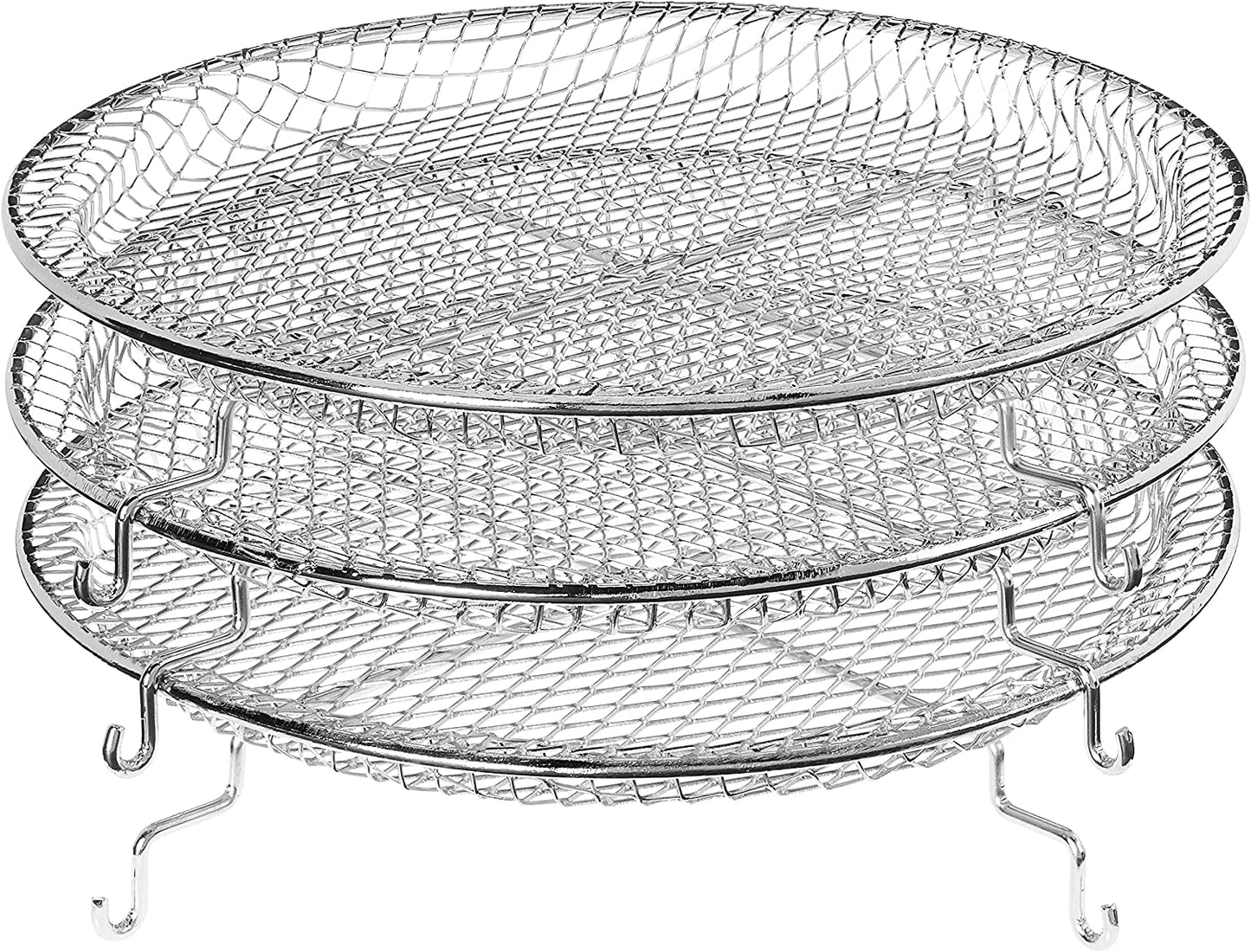 USA GW22957 7-Quart Electric Air Fryer with Dehydrator & 3 Stackable Racks, Digital Touchscreen with 8 Functions + Recipes, 7.0-Qt, Red/Silver