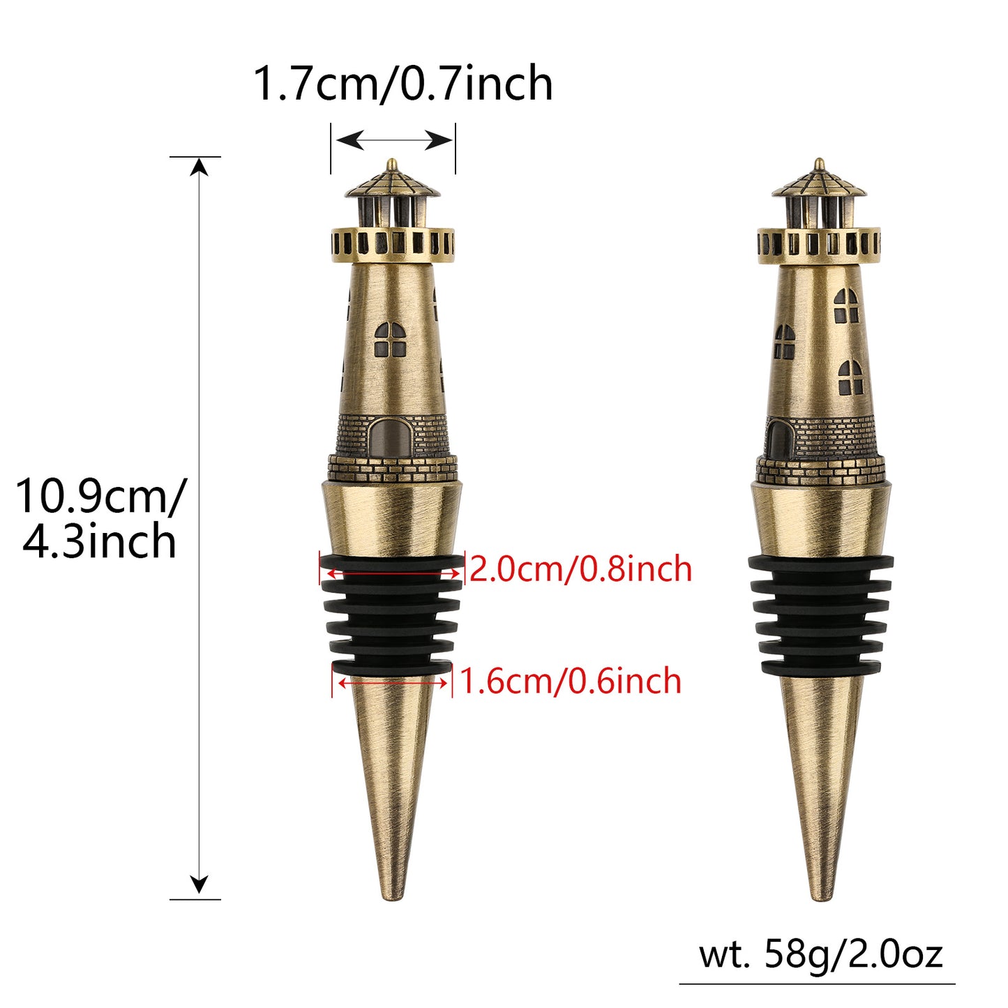 Creative Lighthouse Wine Stopper, Seals The Aroma Of Wine, Protects High-quality Wine, And Serves As A Premium Tool For Wine Preservation.