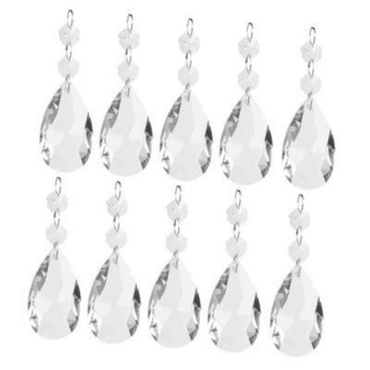 10 Pieces Of Clear Crystal Chandelier Prism Pendant Ball Pendant