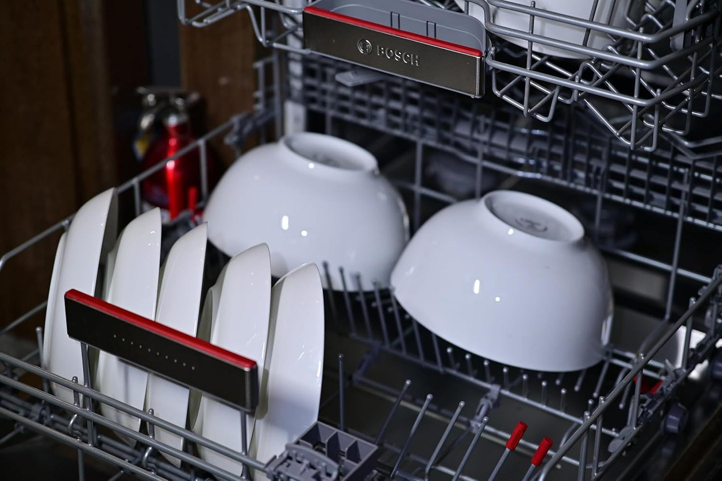 Lily Bone China Dinnerware Set, 16 Pieces, Service, For 4 White Plates, Dishes, Bowls Set, Microwave And Dishwasher Safe