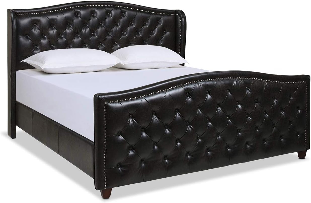 Marcella Upholstered Shelter Headboard Bed Set