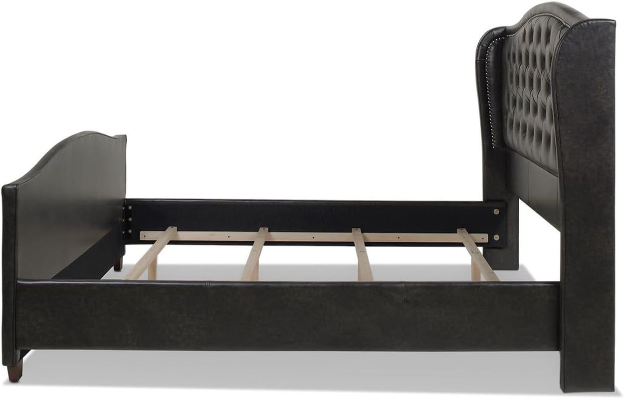 Marcella Upholstered Shelter Headboard Bed Set