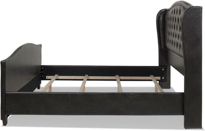 Marcella Upholstered Shelter Headboard Bed Set