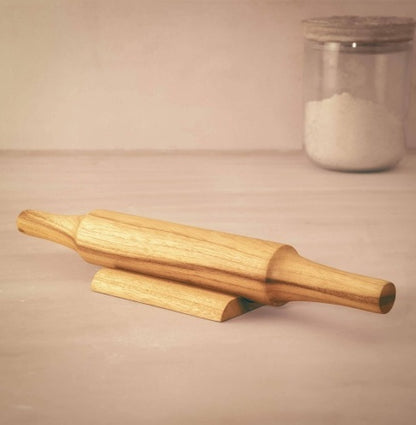 Teak Wood Belan With Stand Set